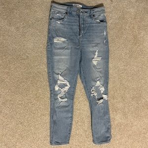 Abercrombie & Fitch Curve Love High Rise Super Skinny Ankle Jean